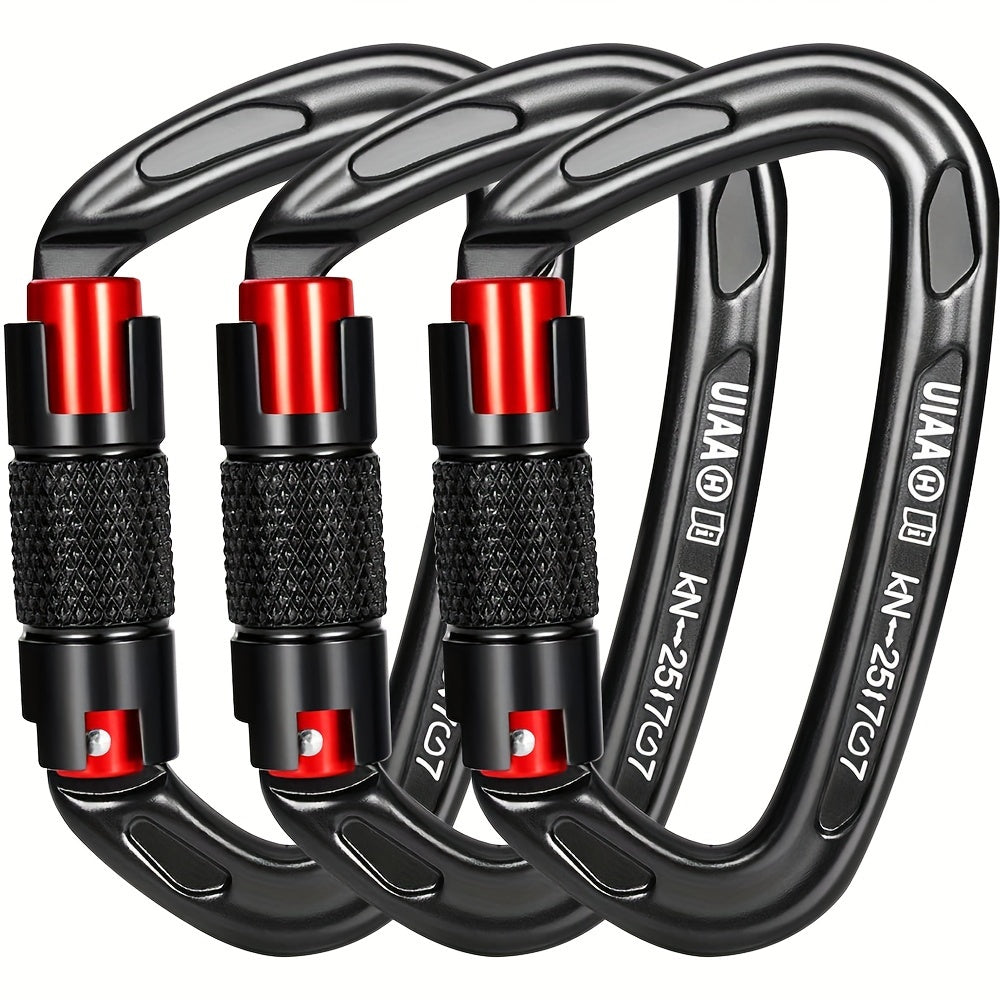 25KN Auto Locking Climbing Carabiner Clip for Rock Climbing
