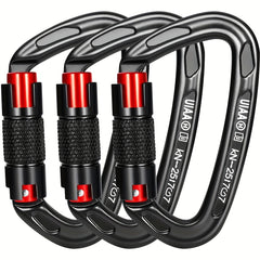 25KN Auto Locking Climbing Carabiner Clip for Rock Climbing