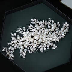 Bridal Pearl & Crystal Hair Comb for Wedding