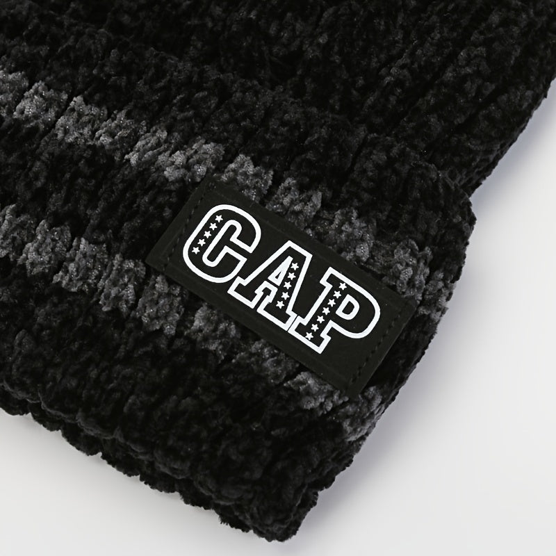 Men's Thickened Winter Knit Hat Warm Beanie Windproof Coldproof