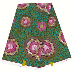 5.49M Polyester African Print Cloth Geometric Pattern Double-sided Print