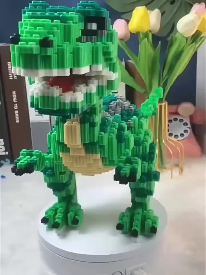 Dinosaur 3D Puzzle Building Blocks Set - DIY Model Kit for Ages