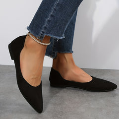 Women's Pointed Toe Ballet Flats Soft Sole Slip On Shoes