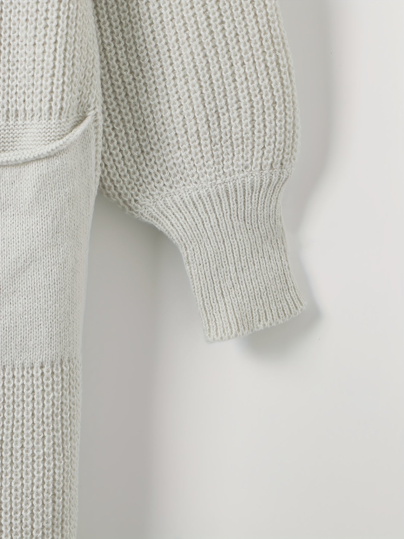 Solid Long Sleeve Stretch Cardigan