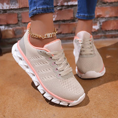 Women's Breathable Lace Up Running Shoes Lightweight Casual Low Top Shoe