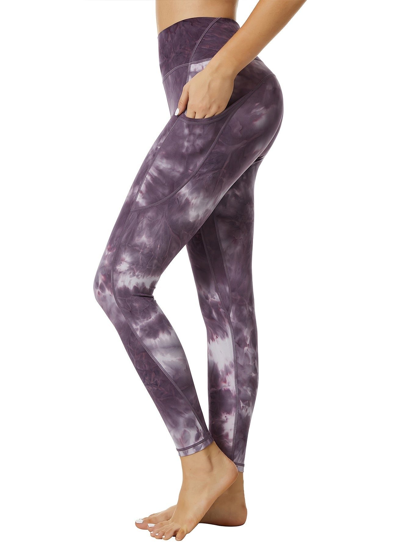 Tie Dye High Waist Yoga Leggings with Pocket