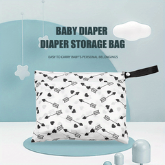 Double Zipper Wet Dry Waterproof Bag Diaper Storage Portable Bag