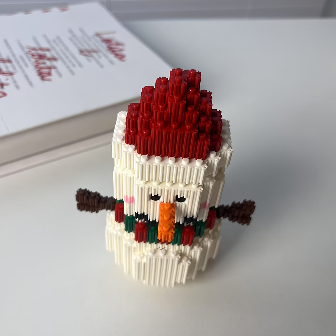 Charming Snowman Building Blocks Colorful Durable ABS Material