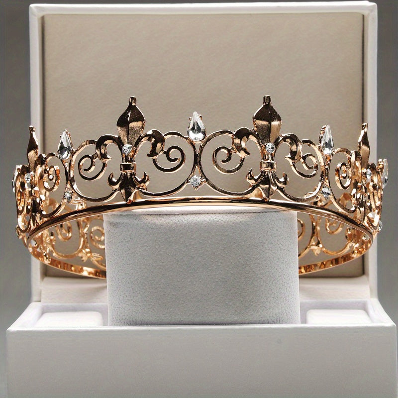 Crystal Golden Headband Queen Princess Crown Tiara