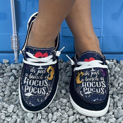 Women's Slogan Print Skateboard Shoes Lightweight Sneakers