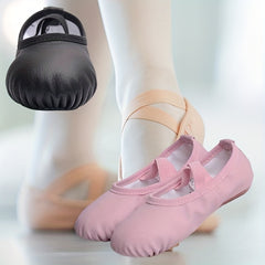 Canvas Ballet Dance Shoes Lace-up Flats Leather Soles
