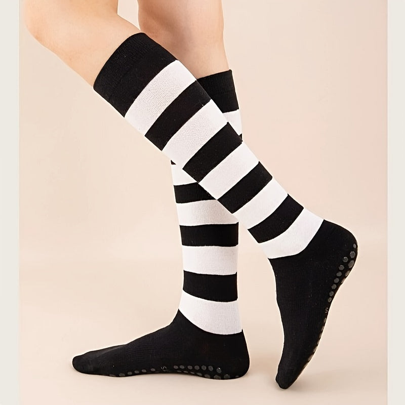 Stripes Pattern Non-slip Warm Yoga Socks Women's Dance Sports Socks