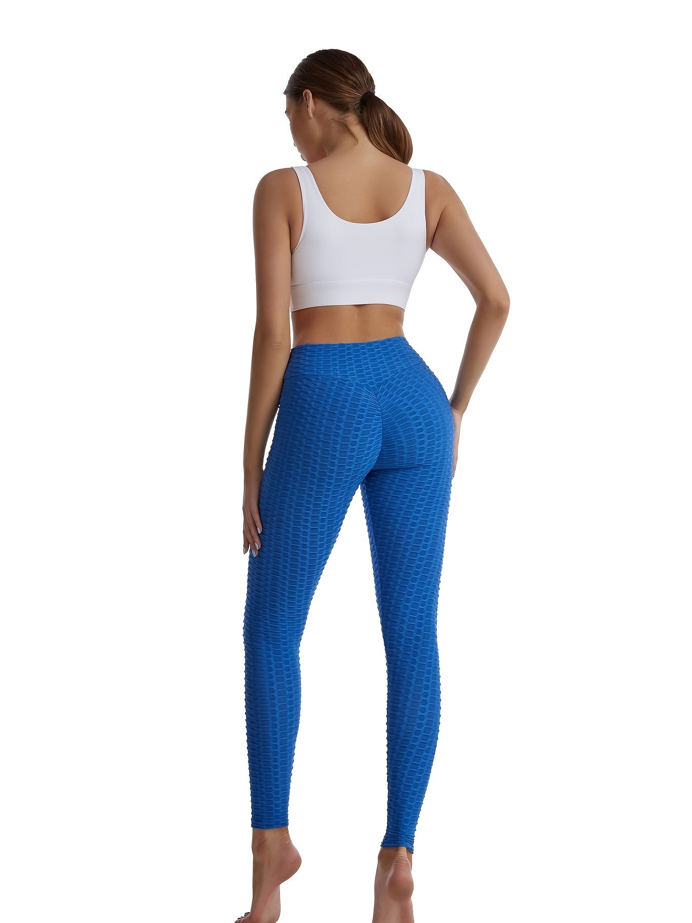 High Waist Yoga Pants Honeycomb Leggings for Women