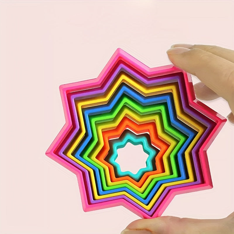 3D Magic Stereoscopic Fidget Toy Star Circle Stacking Toy
