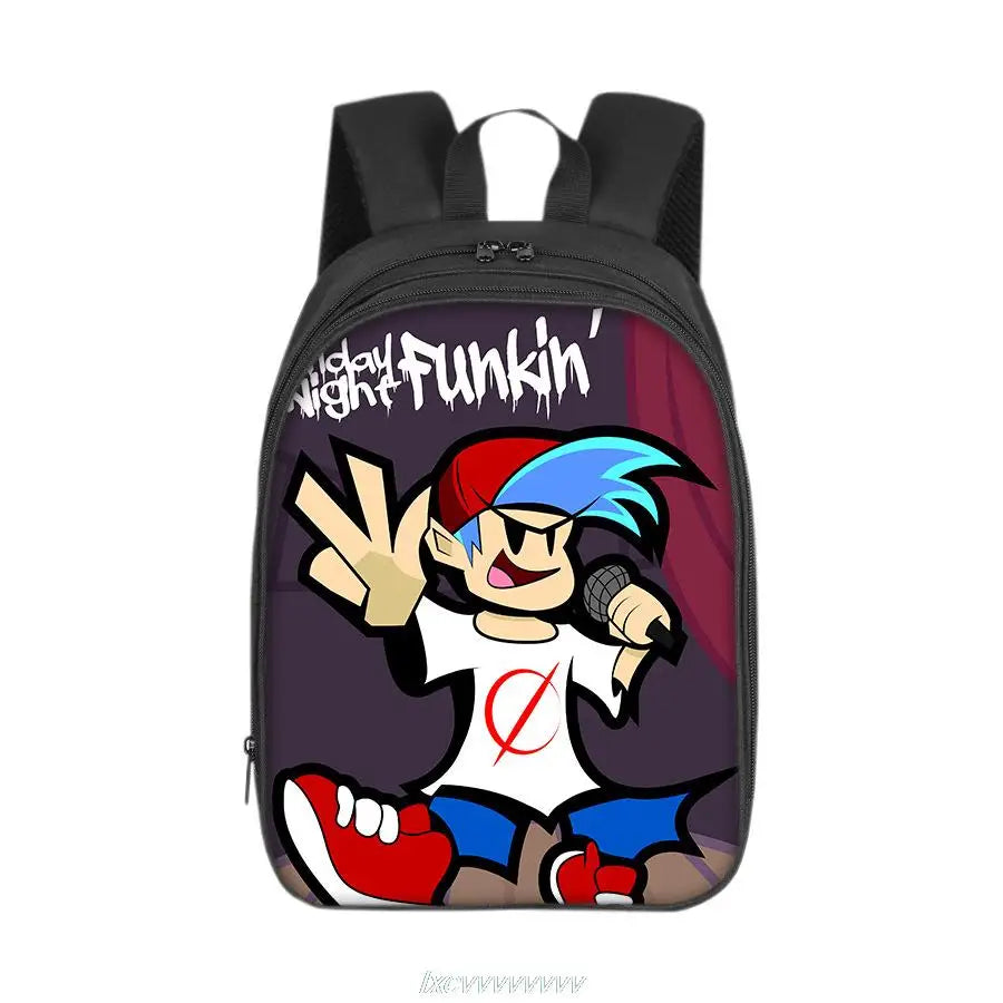 Friday Night Funkin Cartoon 3D Print Backpack School Bag