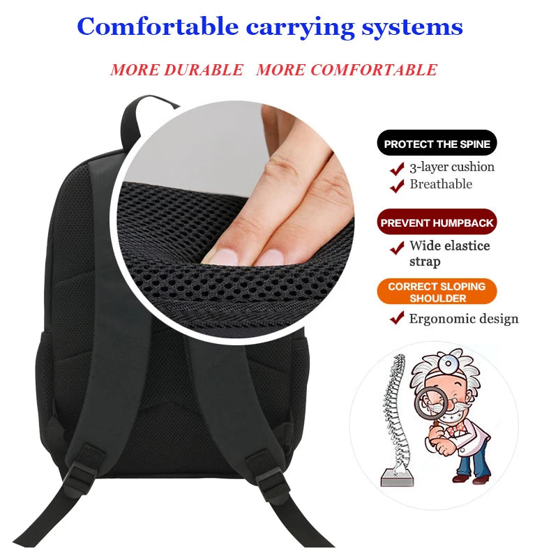 16-INCH Children Owl School Bag for Teenagers Boys&Girls Book Bag
