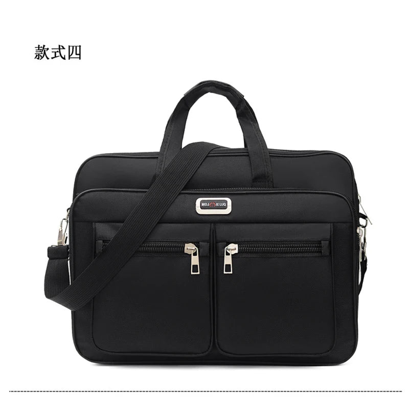 16 Inch Oxford Cloth Men's Computer Bag, Waterproof Business Messenger Bag