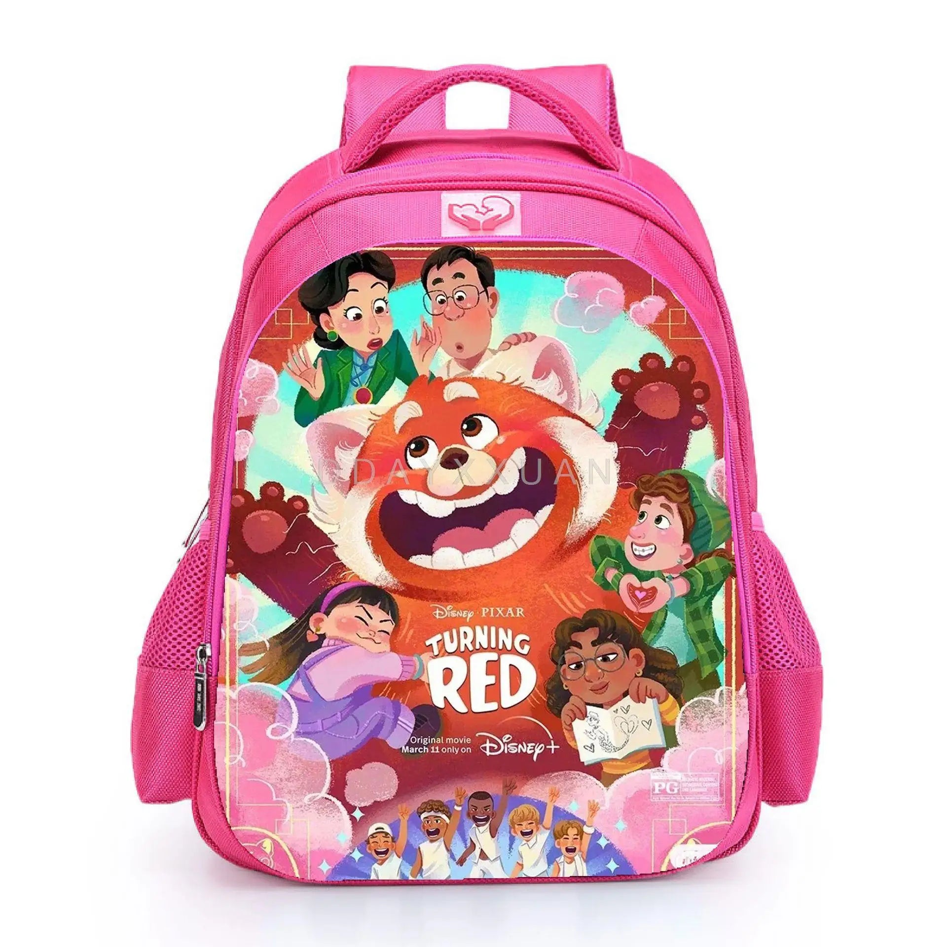 16 Inch Cartoon Turning Red Kids Schoolbag Orthopedic Backpack
