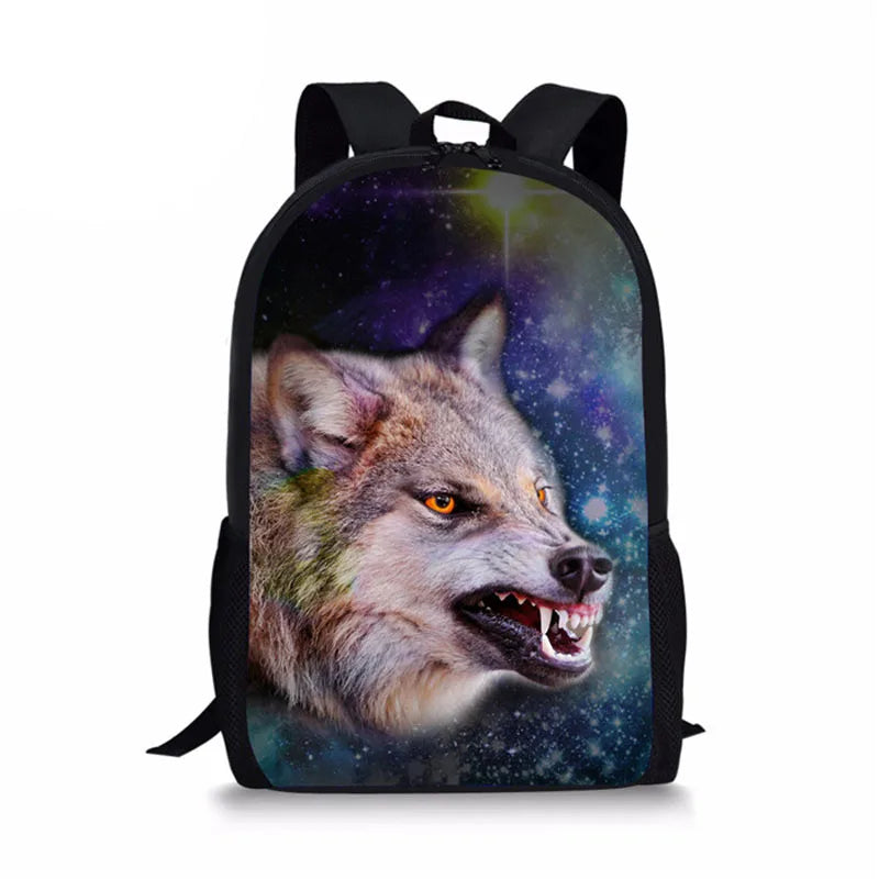 School Bags Wolf Paw Print Children Backpack for Boys Girls Kids Book Bag