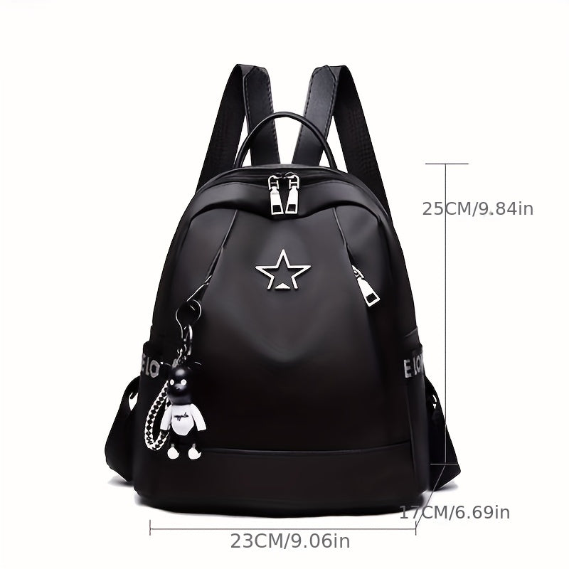 Star Decor Backpack Purse Preppy Daypack for Women