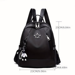 Star Decor Backpack Purse Preppy Daypack for Women