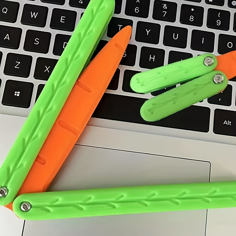 3D Burning Fire Butterfly Carrot Decompression Toy