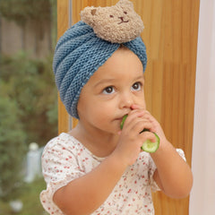 Kids Bear Head Knitted Woolen Baby Hat, 0-3 Years