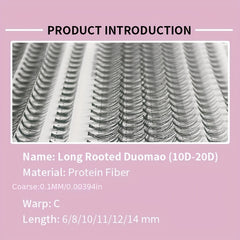 12 Row Grafted Eyelashes Natural 10D 20D Cluster False Eyelashes