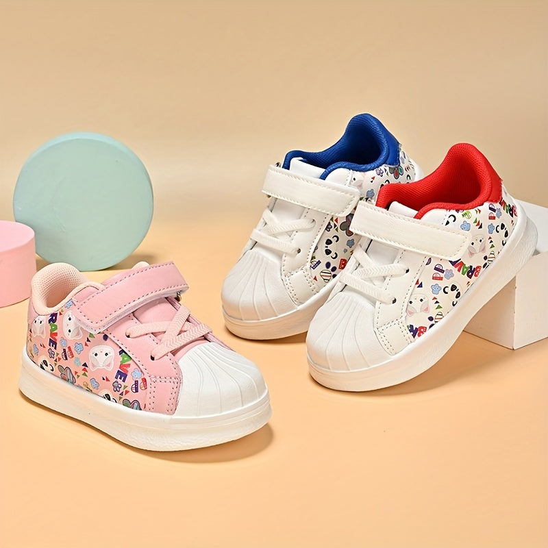 Cartoon Comfortable Sneakers for Baby Girls Lightweight Non Slip Shoes