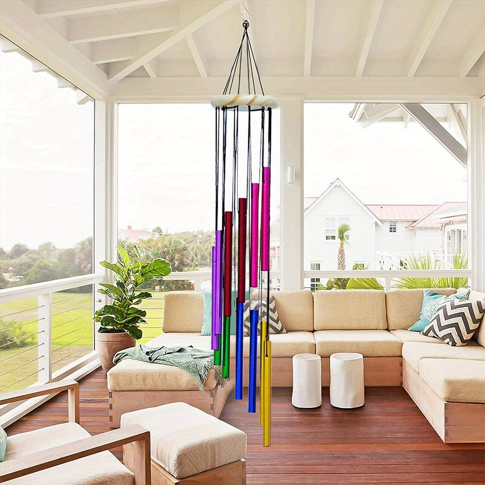 Colorful Wind Chime 18 Inch Aluminum Tube Home Decor