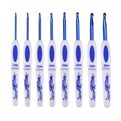 16pcs Aluminum Crochet Hooks Set Ergonomic Knitting Needle Sewing Hand DIY Craft