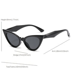 Retro Triangle Cat Eye Sunglasses
