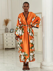 Women's Plus Size Floral Print Kimono Cover Up