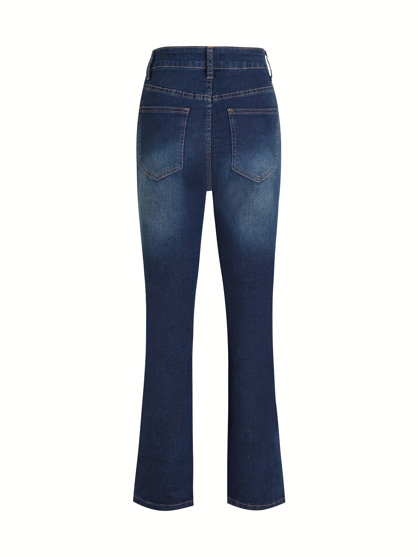 Dark Mid Stretch Flared Jeans Bootcut