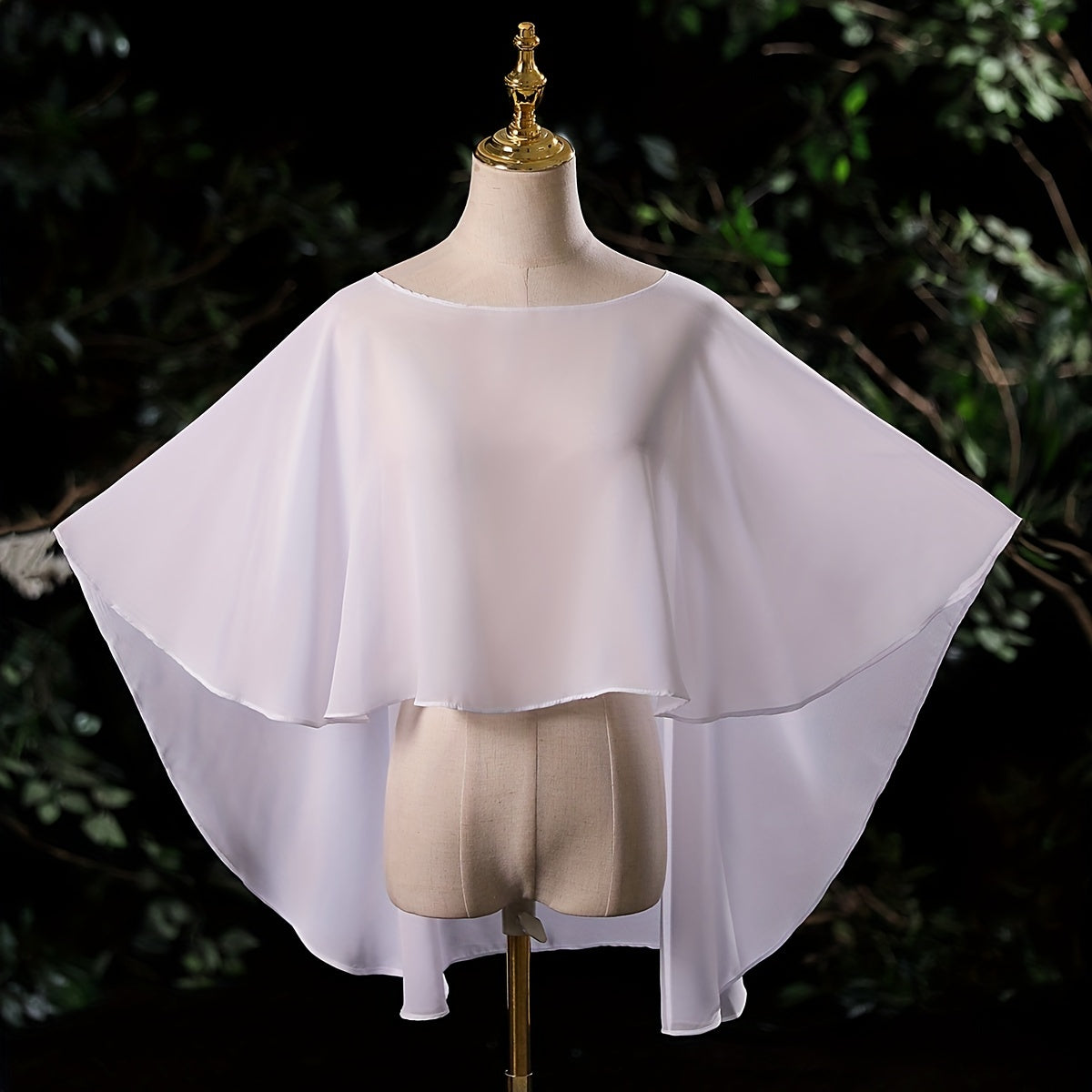 Pure Chiffon Shawl Thin Pullover Shawl Wrap for Women