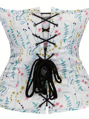Floral Print Waist Shaping Bustier Top