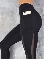 Women's Mesh Stitching Leggings for Yoga Running Fitness