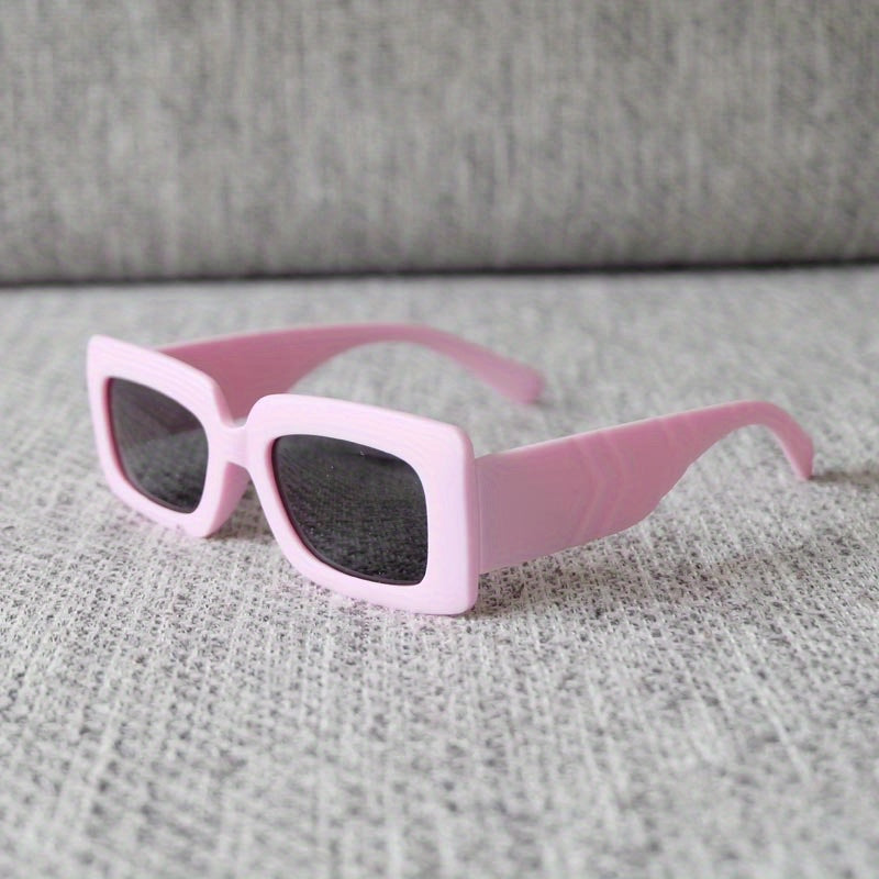 Kids Retro Square Frame Sunglasses UV Protection