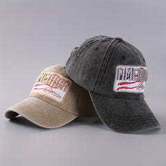 Unisex Sunshade Denim Baseball Cap with Embroidery