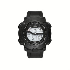 Round Electronic Sports Watch With Dual Display