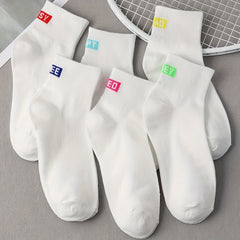 6 Pairs Letter Print Socks Women's Stockings & Hosiery