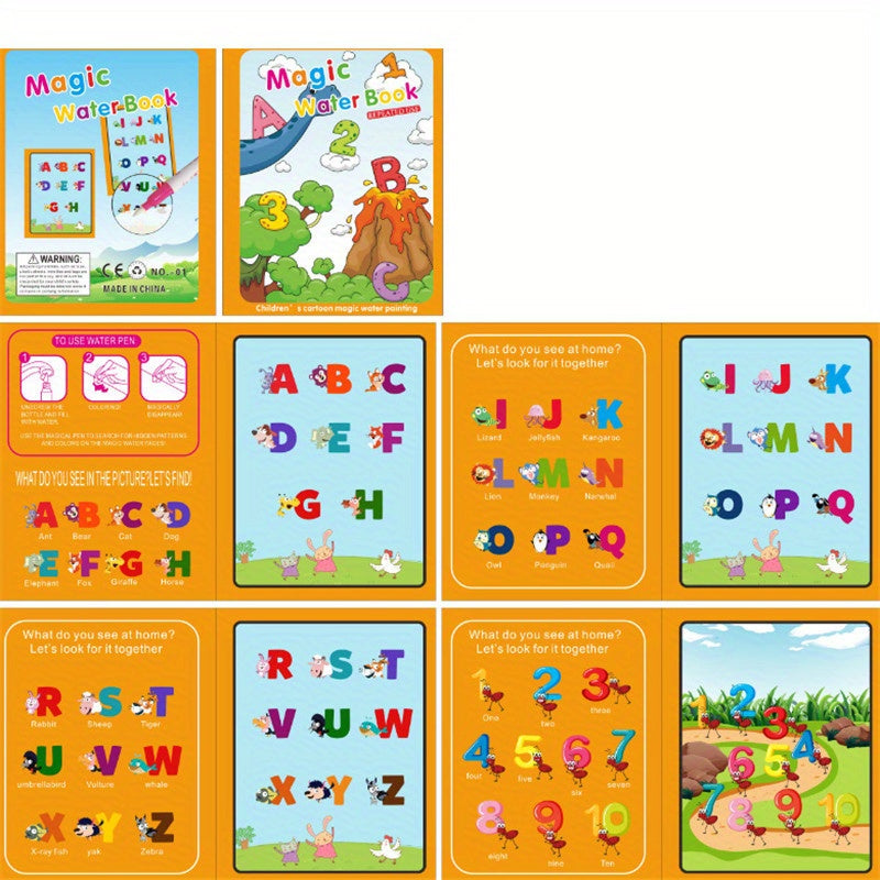Water Drawing Book for Kids Reusable Coloring Book Sensory Toys