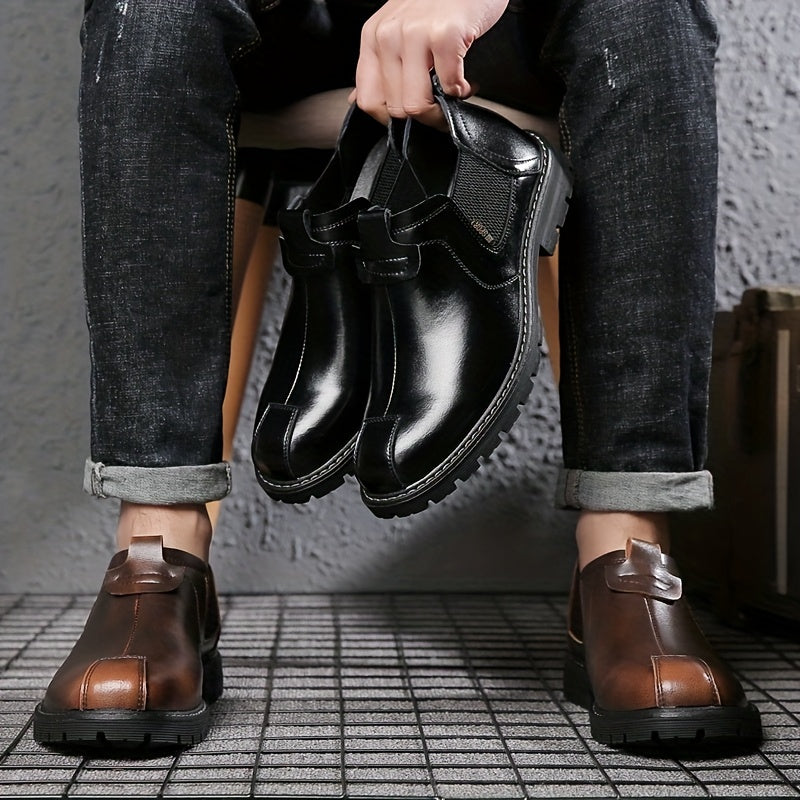 Men's Comfy Loafer Shoes with Elastic Panel