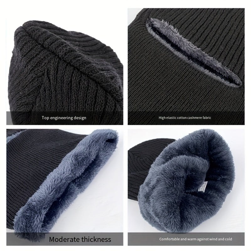 Men's Thickened Windproof Balaclava Hat for Winter Outdoor Activities
