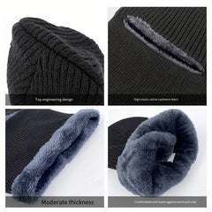 Men's Thickened Windproof Balaclava Hat for Winter Outdoor Activities