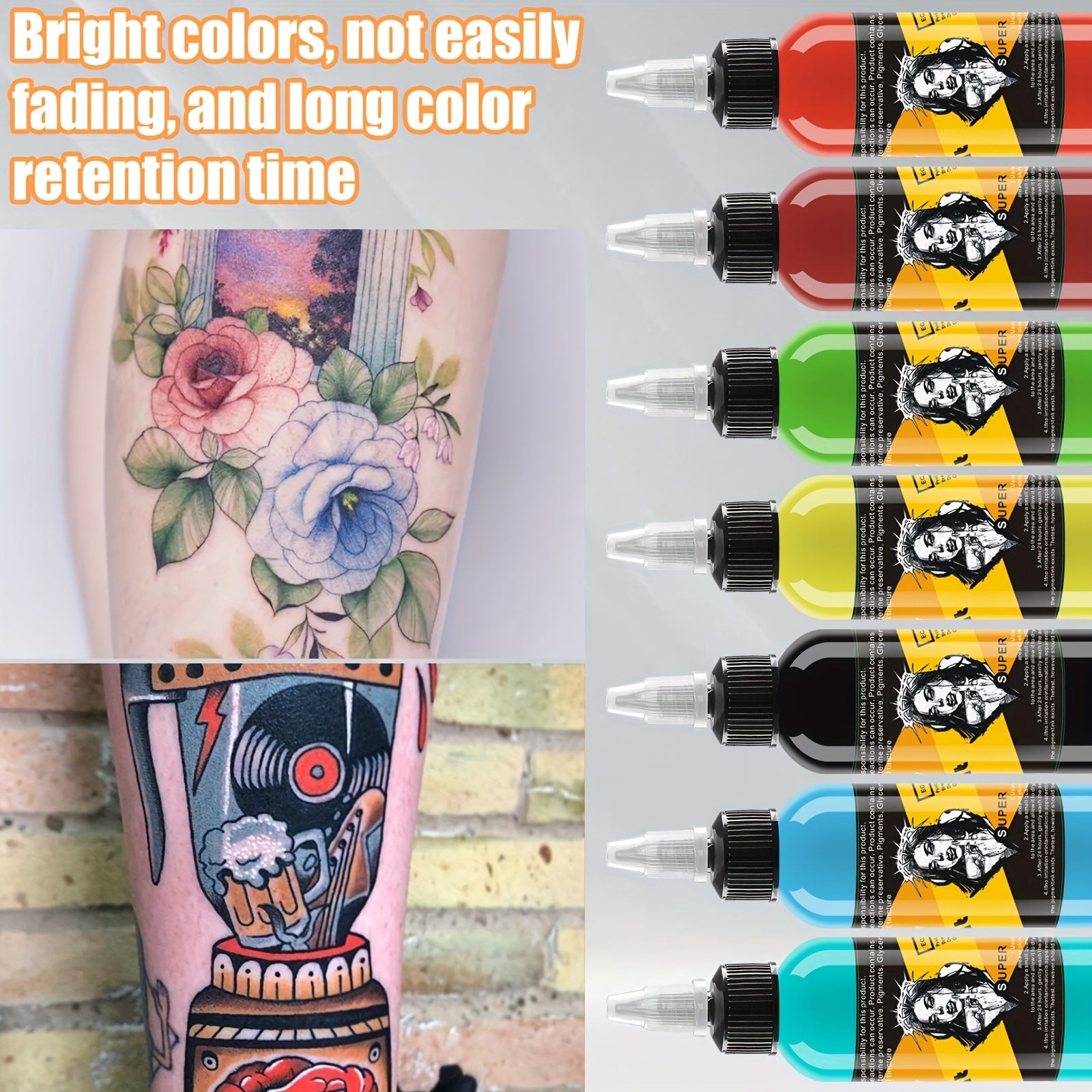 14 Colors Tattoo Ink Set Professional Tattoo Pigment Set