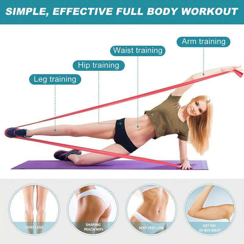 Natural Rubber Fitness Resistance Band Gym Training Yoga Pilates