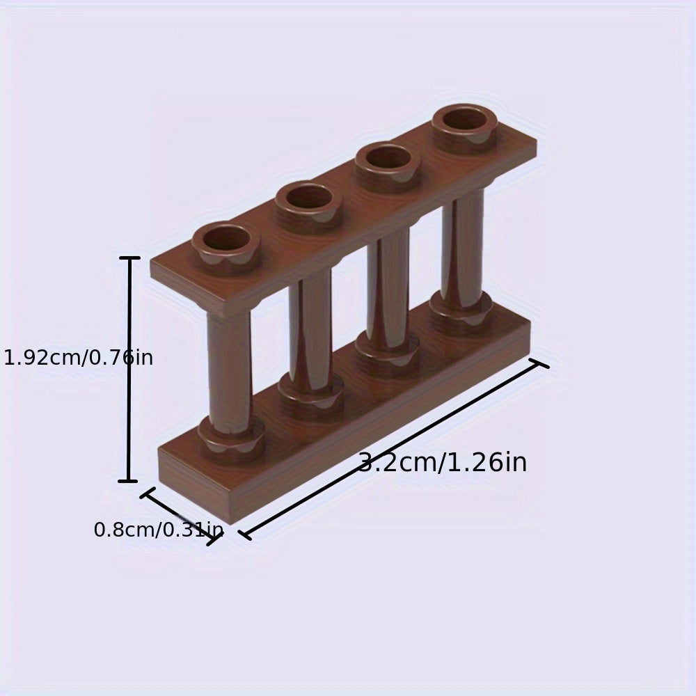 9pc Farm Building Block Set w/ Ranch Fence DIY Animal Scene Playset