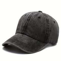 Casual Washed Cotton Baseball Cap Letter Printed Sun Protection Hat