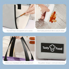 Classic Portable Lunch Bag Waterproof Aluminum Foil Insulated Bag
